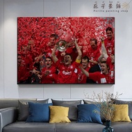 Perilla-พัดผ้าใบลายพัด Liverspool กองทัพแดงSalah ฟุตบอลดาวVan Dijkตกแต่งเมสซี่การพิมพ์ภาพวาดผ้าใบสเป