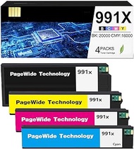 OGOUGUAN Caidi 991X Compatible Ink Cartridge for Pro 750dw 777z MFP 772dn 774dn 779dn (Pack of 4)