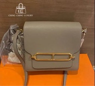 Hold🌈Hermes🧡Mini Roulis 19🧡大象灰金扣🧡99.5新閑置🌟Evercolor皮🌟miniroulis🌟roulis🌟愛馬仕🌟