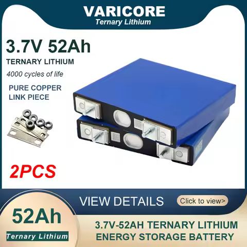 2x 3.7V 52Ah battery Ternary lithium 52000mAh for 3s 12V 36v 48v batteries modification Stud