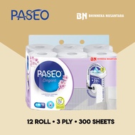 Paseo Elegant Toilet Tissue Core Emboss [12 Roll/300 Sheet]