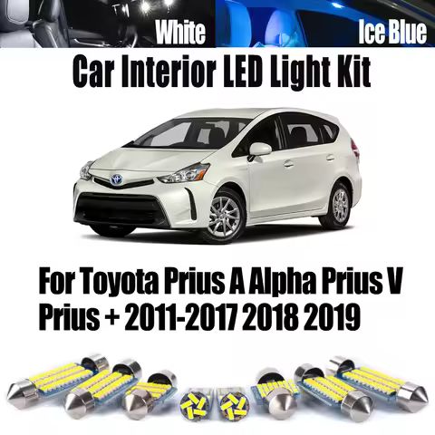 Canbus For Toyota Prius A Alpha Prius V Prius + 2011-2018 2019 Vehicle LED Interior Map Dome Door Li