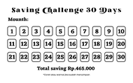 (10 pcs) Amplop Saving Challenge 30 Days
