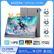ARZOPA 16.1'' 180Hz Portable Monitor-Z3FC Gray, 107% sRGB 2.5K Kickstand Portable Monitor with HDR, 