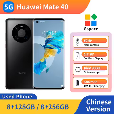 Huawei Mate 40 5g Smartphone 6.5-Inch Screen 50MP Camera 40W Charge HarmonyOS Original Used Phone