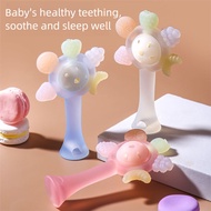 【+Storage Box 】 Children's Bell Gum Baby Gum Food Grade Silicone Grinding Rod Baby Soothing Gel Toy 
