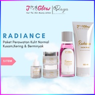 Jglow Radiance Whitening Skincare Package for Brightening Dull Skin – Glowing 5 pcs Skincare Set