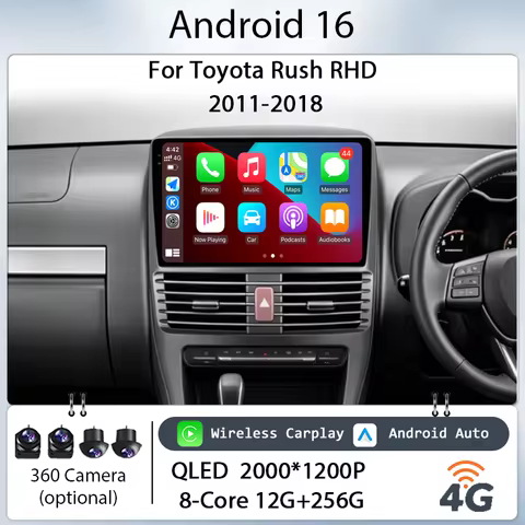 for Toyota Rush RHD 2011-2018 Car Stereo 9" IPS HD Touch Screen Android 16 GPS Navi BT WiFi DSP Audi
