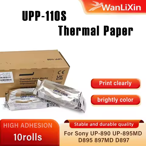 110mm x 20m Paper For Sony UP-890 UP-895MD D895 897MD D897 10 Rolls UPP-110S Compatible Thermal Pape