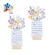 2Piece Desk Calendar 2024 2024 Flower-Themed Calendar  Mini Desk Calendar