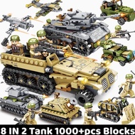 Im31 Cod710Pcs Brick Toys 6 In 1 Jungle Tank Block Ww2 Airplane Toys for Boys Im31