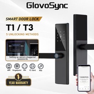GLOVOSYNC Fingerprint Lock Smart Lock Digital Door Lock with TTlock App , Code Passcode Biometric Door Knob for Front Door, Bedroom, Home
