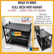 MBS push tv table, kitchen table, multi-purpose 3-tier table