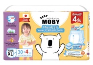 [1ลังลด90.-เก็บแรกใช้คูปองหน้าร้าน]Baby Moby ผ้าอ้อมสำเร็จรูป รุ่น MaxiGel ชนิดกางเกง ไซซ์ XL*30+4 /