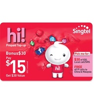 Singtel Prepaid Top Up Bones $30