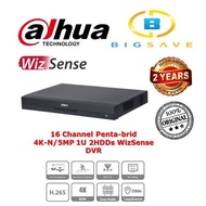 DAHUA 16CH /16 CHANNEL XVR5216AN-4KL-I3 PENTABRID 4K-N/5MP 1U 2HDDS WIZSENSE DVR RECORDER