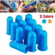 3只裝藍色 矽膠隔熱手指套矽膠手指套保護防燙防滑隔熱套