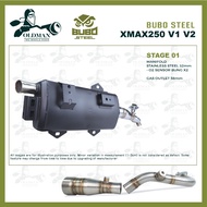 Exhaust BUBO STEEL XMAX V1 V2 cutting standard back pressure low noise