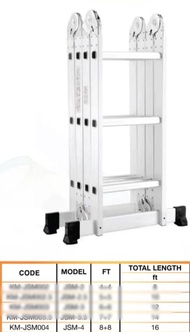 READY STOCK ❗️❗️❗️Strongman Heavy Duty 150kgs Multi Purpose Ladder 16 steps
