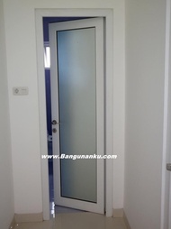 Pintu Kamar /Kamar Mandi Upvc Bosca (Putih) - Double Kaca Emeraldh505