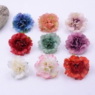 1pc Carnation Artificial Flower 5cm Silk Flower Head Wedding Home Decoration DIY Wreath Scrapbook Craft Fake Flowers