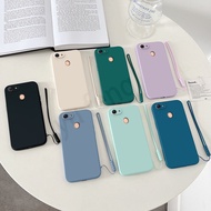 OPPO CASE F5 F5 Youth Liquid silicone F5 F5 Youth Solid phone case Soft Case + Mobile Phone lanyard