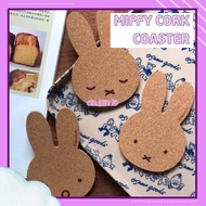 CELERY.ID - Miffy Cork Coaster Cute, Aesthetic Miffy Coaster/ Made of Cork