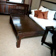 Sukthongแพร่ เตียงไม้สักเเท้ 3.5 ฟุต เตียงนอนไม้สัก สีโอ๊คเม็ดมะขามเข้มข้นเคลือบเงา