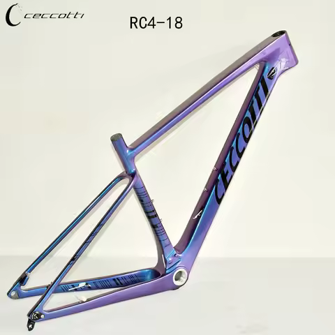 CECCOTTI-Carbon Mountain Bike Frameset, 29er MTB 12X148 Boost, BSA73 Chameleon Color MTB Framework