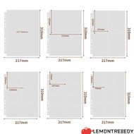LEMONTRE8EDY Multiple Pockets Sleeve, Transparent A4 Photocard Binder Sheets, Inner Page Card Binder