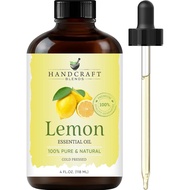 Handcraft Blends Lemon Essential Oil – Huge 4 Fl Oz – 100% Pure and  – Premium Grade Essential Oil f