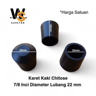 Chitose 7/ 8 inch Rubber Feet Model 22mm Hole DiameterPOLOS Round Iron Pipe Shelf Table and Chair Ba