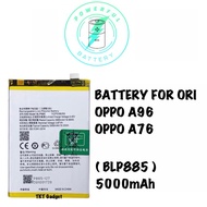 BATTERY FOR ORI OPPO A96 / A76 (BLP885) 5000mAh