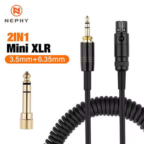 24K Gold Replacement Headphone Spring Cable for AKG Q701 K702 K267 K141 K171 K181 K240 K271MKII K271
