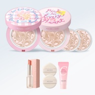 [AGE20'S] Essence Cover Pact Pink 12.5g Value Set (2 Main + 2 Refill) | Pink Glow Foundation + 4 Gif