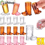 Multi Color Translucent Cowboy Boot Shot Glass, Single Mold Non-Toxic Odorless Plastic Cup Suitable 