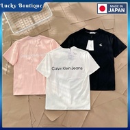 [100% Original] Calvin & Klein Jeans embroidered CK T-shirt Couple Style Baju Atasan lelaki T-shirt 