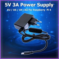 C 5V 3A Power Supply Switch Button Power Adapter Charger Type-C USB Port 5 V Volt for Raspberry Pi 4