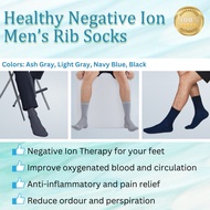 Nefful LS003 Reduce foot odour with Negative Ion Men's Rib Socks