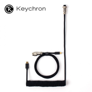 Keychron 客製螺旋航插線 鍵盤傳輸線 黑色 (直頭)