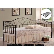 MY HOME DAY BED Single Size Metal Day Bed Black And White