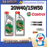 CASTROL ACTIV 4T CRUISE 15W50 20W40 1L MINYAK HITAM