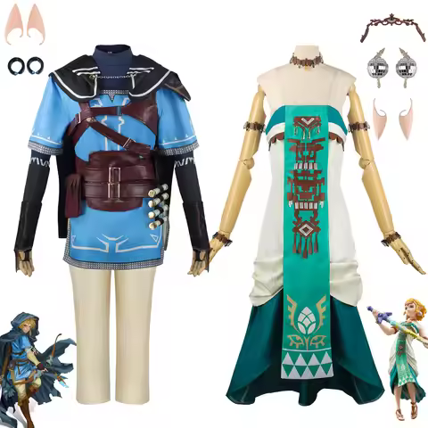 Hot Deal Zelda: Tears of the Kingdom Cosplay Costume Set - Zelda & Link Game Anime Performance Wear