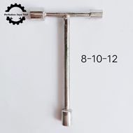 3 Way Short T-Socket Wrench 8 10 12 mm 10 12 14 mm