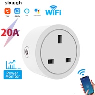 20A Tuya WiFi smart socket Adapter Timer Socket support Smart Life APP