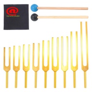 Tuning Forks Set 9Pcs 174/285/396/417/528/639/741/852/963Hz Tuning Fork, Sound Healing Tool Set for 