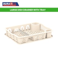 Duramax Dish Drainer Large with Tray (Off-White)