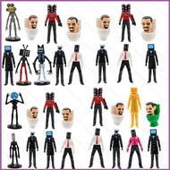 SQ4 9pcs Skibidi Toilet Action Figure Speakerman TV Man Monitor Man Model Dolls Toys For Kids Gifts 