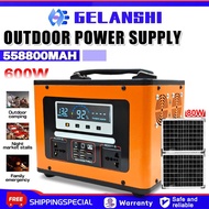 Portable Power Station 600W/558800mAh AC 220V Emergency Backup Power Bank Emergency Power Supply Sol