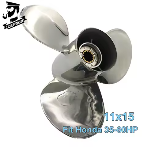Captain Boat Propeller 11x15 Fit Honda Outboard Engine BF35 40 45 50 60HP 13 Tooth Spline RH 59133-Z